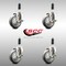 Service Caster 4 Inch 316SS Thermoplastic Rubber Swivel 3/4 Inch Stem Caster Set Brake SCC SCC-SS316EX20S414-TPRB-TLB-34-4 - alternate 4